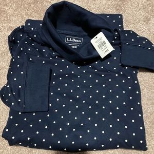 LL Bean blue size large turtleneck NWT